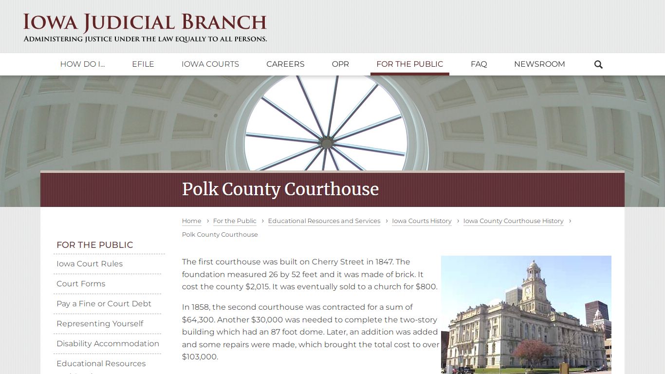 Polk County Courthouse | Iowa Judicial Branch